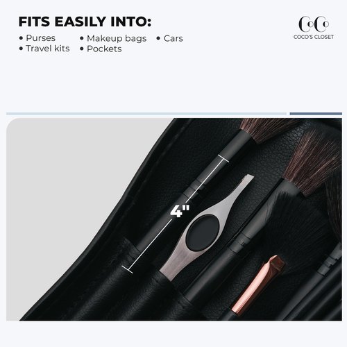 Cocos Precision Tweezers for Women Facial Hair - Professional Stainless Steel Tweezers for Women and Men - Ideal for Eyebrow Shaping and Ingrown Hair Removal - Slanted Tip, Ergonomic Grip Design