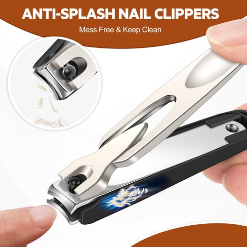 Toenail Clippers for Thick Toenails for Seniors, Ingrown Slant Toe Nail Clippers with Long Handle & Wide Opening, Large Heavy Duty Nail Clippers for Men with Catcher Nail Cutter Gifts for Men Women
