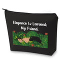 BLUPARK RHONY Inspired Gift Elegance Is Learned Makeup Bag Real Housewife Gift (Elegance Is Learned-BK)