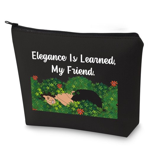 BLUPARK RHONY Inspired Gift Elegance Is Learned Makeup Bag Real Housewife Gift (Elegance Is Learned-BK)