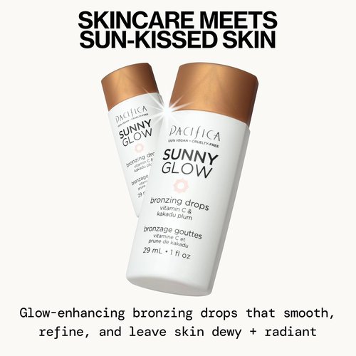 Pacifica Sunny Glow Bronzing Drops - Radiant Skin Enhancer | Vegan & Cruelty-Free