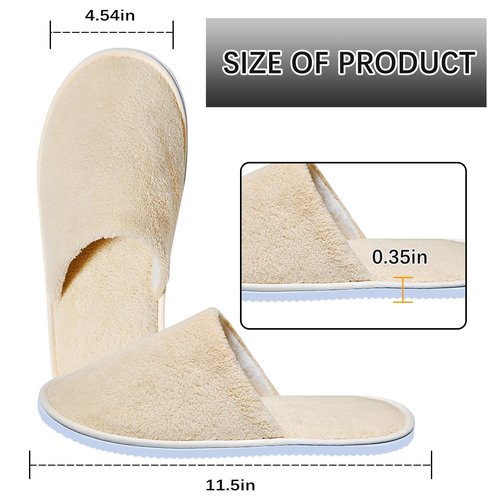 SENJUNSAFE 8 Pairs Guest Slippers Disposable For Guests Washable Reusable Which Can Be Used As Women Men House Indoor Bathroom Bedroom Hotel (US Men Size 10Women 11)