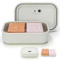 AIDIMMING Travel Soap Case - Enhanced Leak Proof Shatterproof Silicone Holder for Shampoo Bars | Offwhite