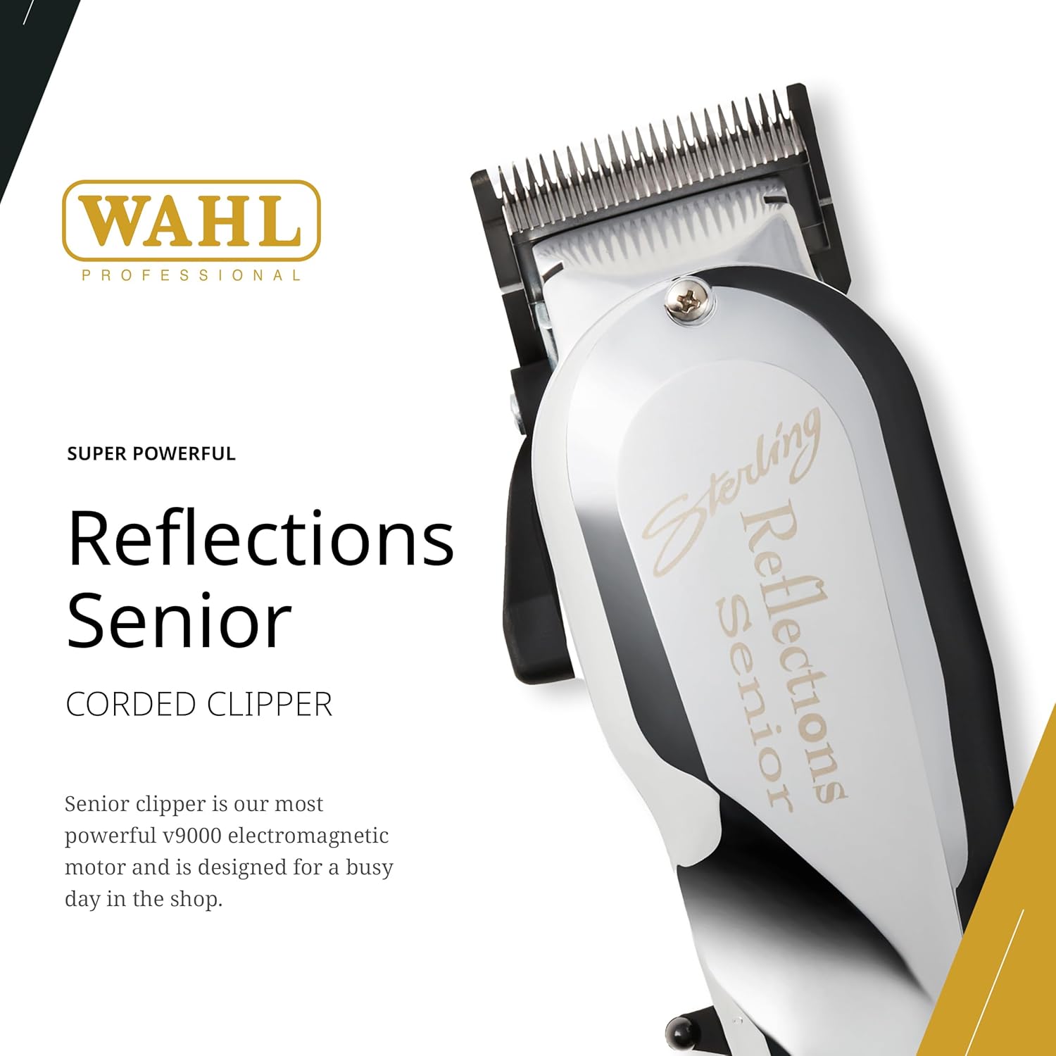 Wahl Professional Hair Clipper - V9000 Motor Corded Tool with Adjustable Taper Lever & Metal Housing