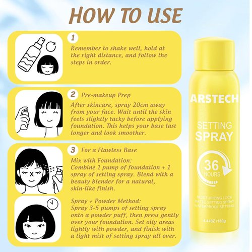 Regine Switzerland Setting Spray - Long-Lasting Makeup Fix with Vitamin C | Hydrating Dewy Mist 4.44 oz