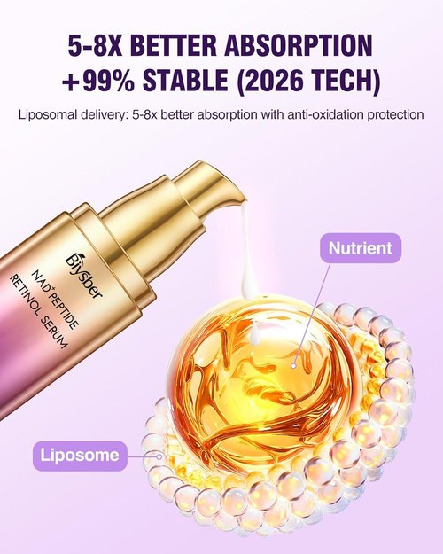 Regine Switzerland NAD+ Retinol Collagen Face Serum - Anti-Aging Peptide Formula for Youthful Skin