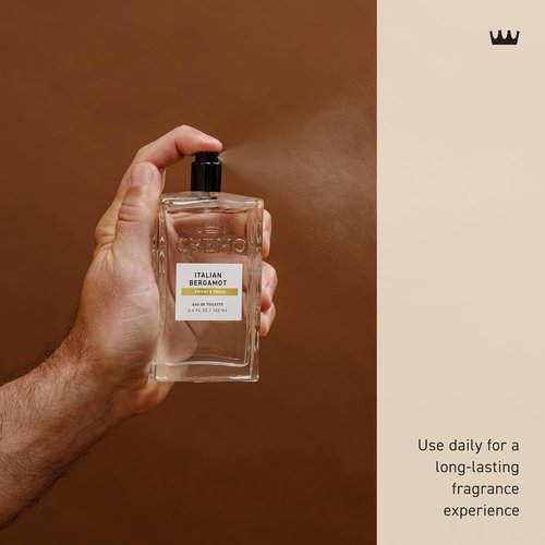 Cremo Cologne For Men - Italian Bergamot & Neroli Blossom Fragrance Spray, 3.4 Fl Oz | Multi-Layered Signature Scent