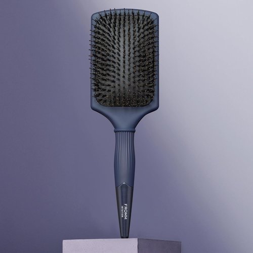 Fromm Professional Intuition Glosser - Boar Bristle Paddle Brush for Smooth, Shiny Hair | Navy Color
