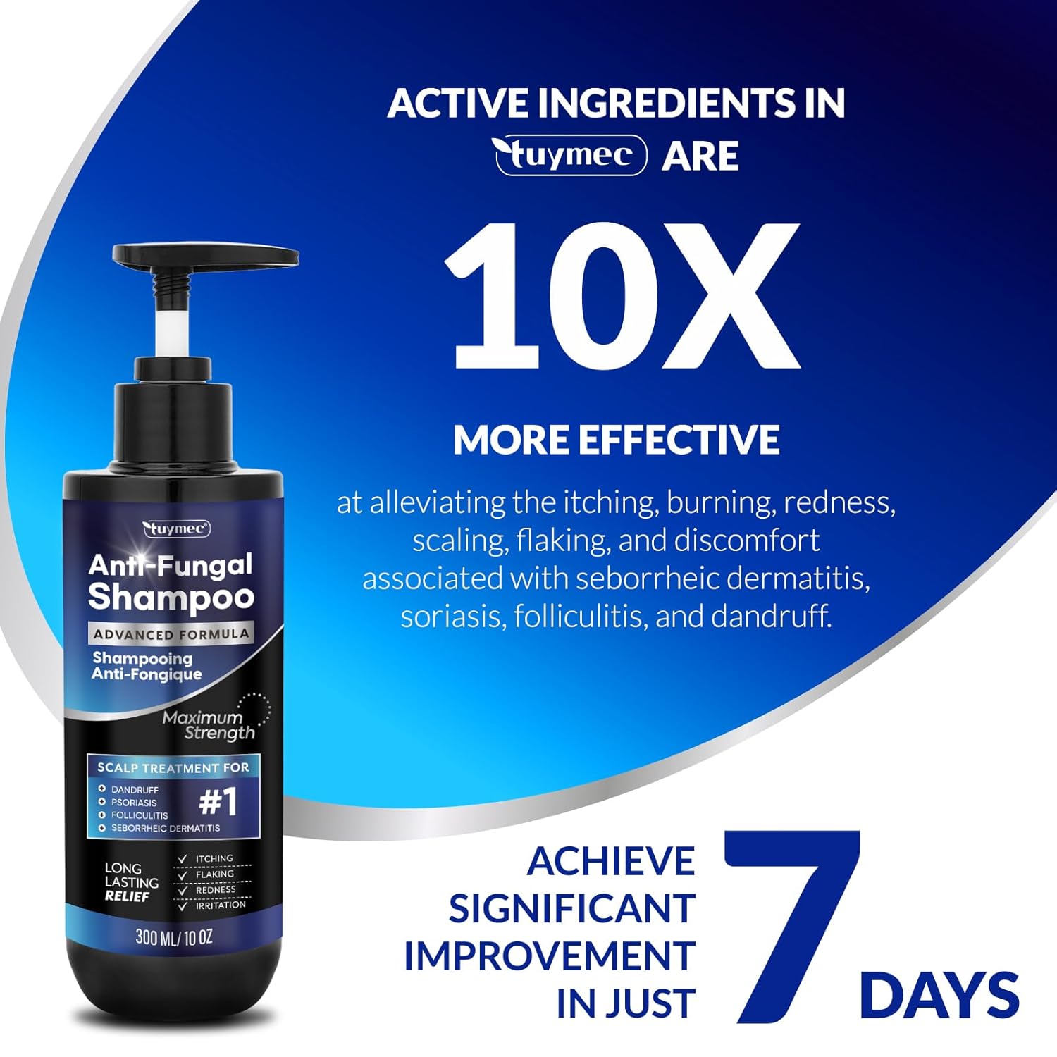 Tuymec Psoriasis Shampoo - Anti-Fungal & Anti-Dandruff Treatment for Men & Women | 300ML