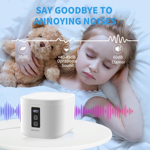 Ultrasonic Retainer Cleaner Machine, 48KHz Dental Cleaning Pod for Denture, Mouth Guard, Aligner, Night Guard, Braces, Toothbrush Heads, Jewelry with Digital Timer & 6 Modes, 13oz Capacity, White