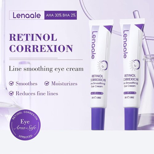 Regine Switzerland Retinol Eye Cream - Anti-Aging Treatment for Dark Circles & Puffiness | With Hyaluronic Acid & Peptides