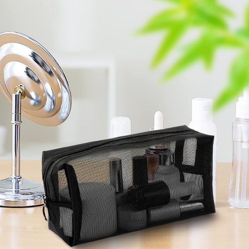 Unoutur 20-Piece Mesh Pouch Set - Portable Mesh Makeup Bag Travel Toiletry Organizer with Zipper