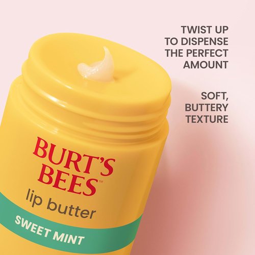 Burt's Bees Sweet Mint Lip Butter - 24-Hour Hydration & Moisture Lock | 0.5 Oz Antioxidant Formula