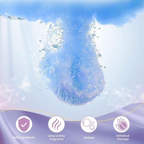TranquilBliss Bath Bombs for Women, 50 PCS Set with 10 Rich Scents, Natural Bubble Bathbombs, Dry Skin Moisturizing, Present for Christmas, Mother’s Day, Birthday, for Mom, Wife, Her, Girls