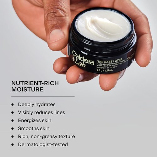 Caldera + Lab The Base Layer - Men's Organic Face Cream Moisturizer for All Skin Types | Vegan & Antioxidant-Rich