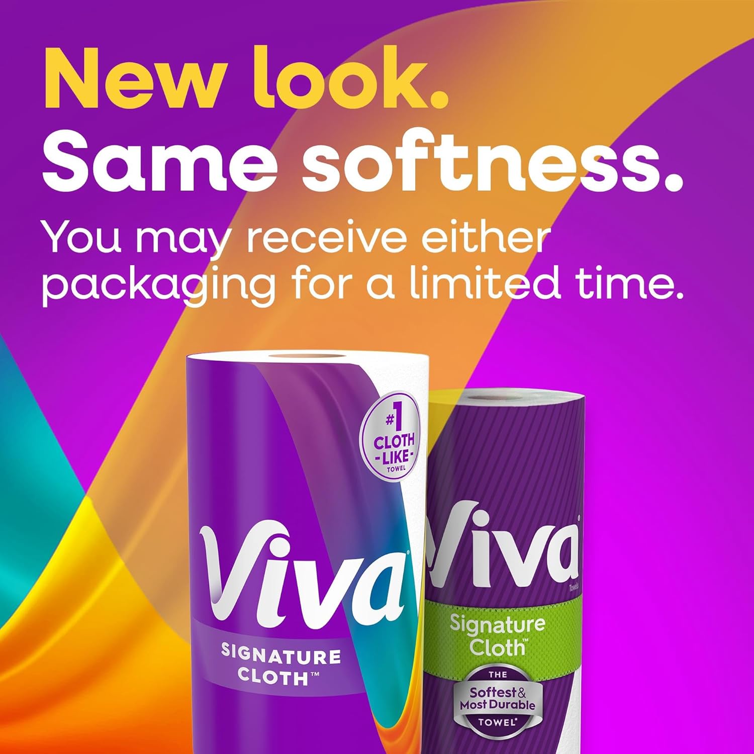 Viva Signature Cloth Paper Towels - Choose-A-Sheet Size, 3 Double Rolls, 86 Sheets Each