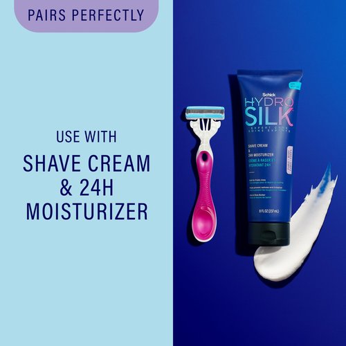 Schick Hydro Silk Ultimate Pubic Skin Protection, Disposable Razors for Women Sensitive Skin | Pubic Hair Razor for Women, Bikini Razor, Womens Razors Bikini Line, 3ct