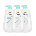 Dove Body Wash 3 Count Sensitive Skin For 24hr Lotion-Soft Skin Moisturizing Skin Cleanser Gentle Hypoallergenic Formula with No Sulfates No Parabens
