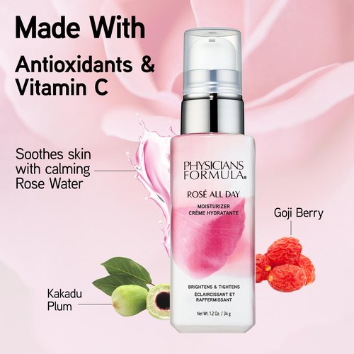 Physicians Formula Rosé All Day Face Moisturizer - Oil-Free, Clean Beauty, Dermatologist Tested, 1.7 oz