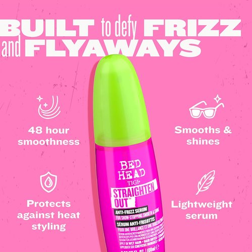 TIGI Bed Head Straighten Out Anti-Frizz Serum - Smooth & Shine Styling Serum for All Hair Types