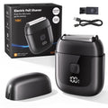 Electric Foil Shavers for Men: Mini Electric Razor with 3 Floating Blades, IPX7 Waterproof Foil Shaver, USB-C Rechargeable Shavers for Men with Travel Lock, Compact Grooming Gift for Home & Travel