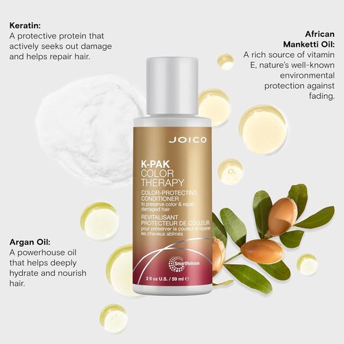 Joico K-PAK Color Therapy Conditioner - Color Protection & Shine Boost | Repair Damaged Hair with Keratin & Argan Oil