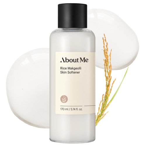About Me Rice Makgeolli Skin Softener – Triple Ferment Milky Toner with 5 Ceramides & Galactomyces, Hydrating Essence Toner for Glass Skin, Fragrance-Free for Dry Sensitive Skin, 5.74 fl oz