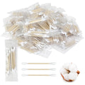Meanhoo Travel Size Cotton Swabs, 500 Count (100 Packs of 5), Individually Wrapped Disposable Double Round Tips Soft Cotton Buds for Ear Cleaning, Makeup and Hygiene