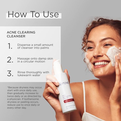 Glytone Acne Clearing Cleanser - 2% Salicylic Acid Face Wash for Oily Skin - 6.7 fl oz