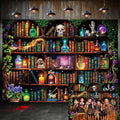 Halloween Scientist Laboratory Backdrop 8x6FT Witch Bookshelf Magic Poison Skull Photo Background Kids Adults