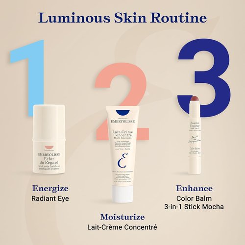 Embryolisse Color Balm - 3-in-1 Mocha Tint for Eyes, Lips & Cheeks | Hydrating Vegan Balm, 0.08 oz