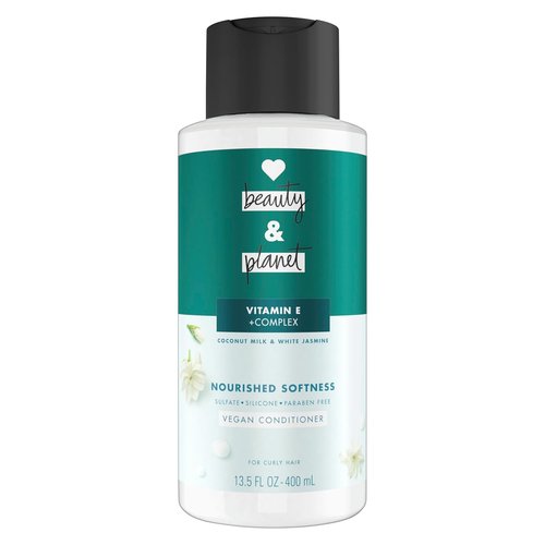 Love Beauty and Planet Conditioner - Vitamin E Coconut Milk & White Jasmine for Curly Hair | 13.5 oz, Sulfate-Free