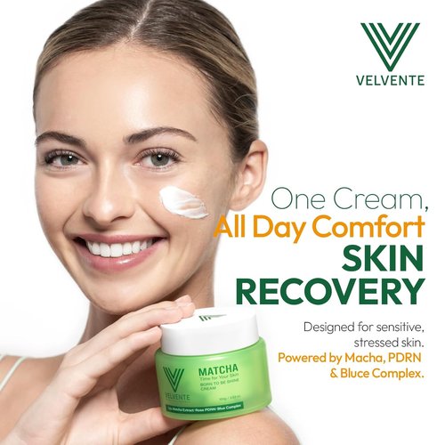 Regine Switzerland Matcha Facial Moisturizer - Hydrating Anti-Aging Cream with Rose PDRN & Peptides, 3.53 oz
