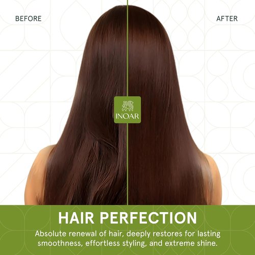 Inoar Cicatrifios Hair Mask - Deep Repair & Conditioning with RejuComplex3 | 6.7 Fl Oz for Frizz Control