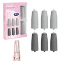 IRILEKI 6 Pcs Pedicures Replacement Heads for Flawless Pedi, Electric Tool Foot File, Electric Callus Remover Pedi Replacement Roller Head fit Finishing Touch(Compatible with Most Similar Models)