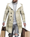 BIVENANT Men's Thermal Wool Blend Peacoat - Casual Notched Collar Business Coat in Classic Style