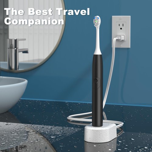 Charger Base Compatible with Philips Sonicare Electric Toothbrush 1100 7500 5100 5300 6100 4100 6500, Replacement Charger for HX6100 3000 6000 8000 9000 Series, Waterproof Travel Friendly Power Cord