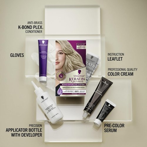 Schwarzkopf Keratin Blonde Hair Dye - 11.01 High Lift Natural Cool Blonde | Professional Quality Permanent Color with Bond Enforcing System