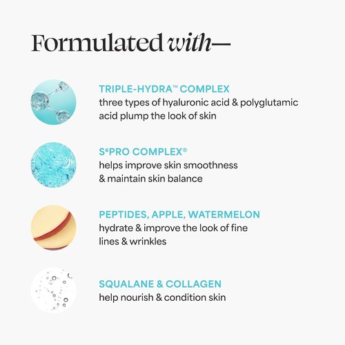 TULA Skincare Ultra Hydration Serum - Triple Hydra Complex for Fine Lines & Dehydration | 1 FL OZ