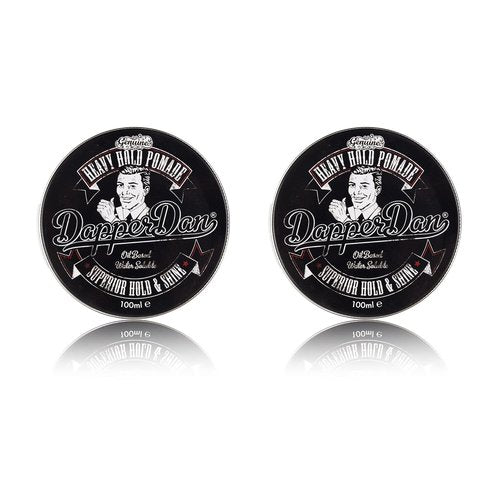 Dapper Dan Heavy Hold Pomade - Strong Hold & High Shine Hair Styling Product | 2 x 3.38 fl oz