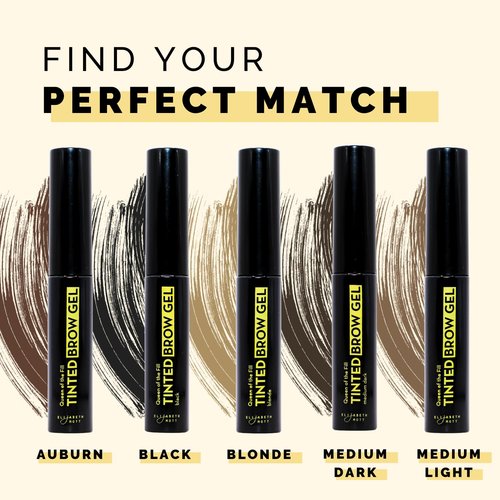 Elizabeth Mott Queen of the Fill Tinted Eyebrow Gel - Water-Resistant Brow Filler & Volumizer - Dark Medium Brown 4g