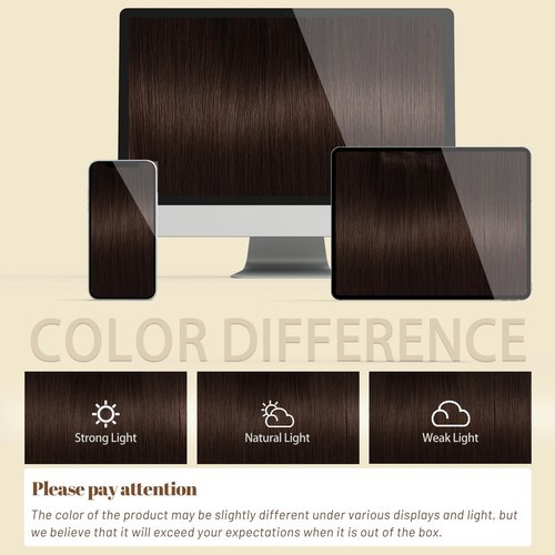 DNE Tape in Hair Extensions Real Human Hair 16 inches 20Pcs/40g/Pack Seamless #2 Dark Brown Dark Color Straight Invisible Double Sided Tape in Hair Extensions for Women/Girls Can Bleached and Curl