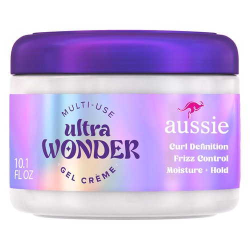 Aussie Ultra Wonder Gel Crème - All-in-One Moisturizing Styler for All Hair Types, 10.1oz