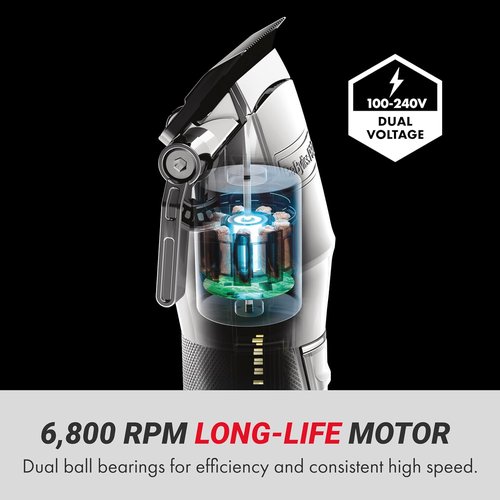 BaBylissPRO FX+ Professional Hair Clippers - Cord/Cordless, All Metal, 3-Hour Lithium Battery Runtime