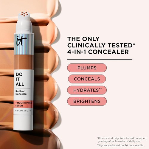 IT Cosmetics Do It All Radiant Concealer - Hydrating & Brightening Medium Coverage - 0.2 Fl Oz
