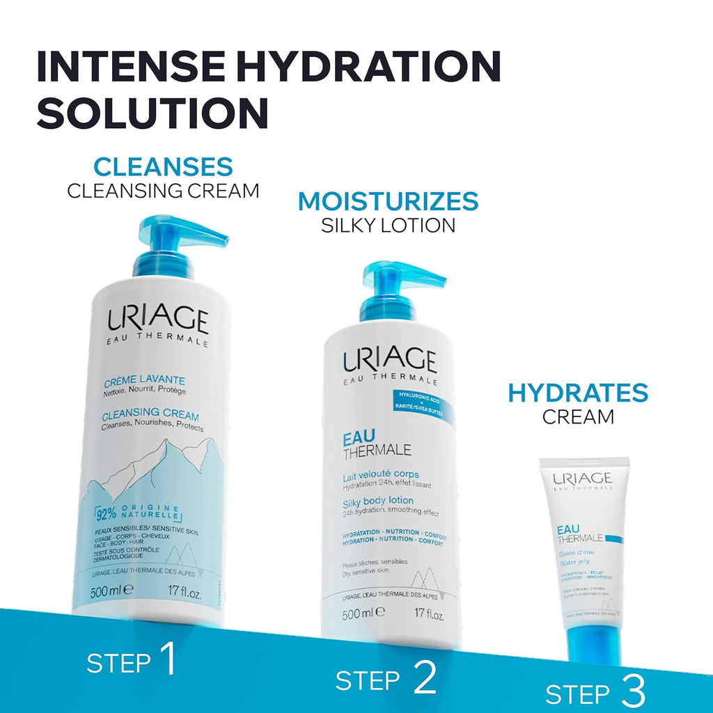 Uriage Daily Moisturizing Cleansing Cream - 2-In-1 Body Wash With Shea Butter | Nourishes & Cleanses, Soap-Free