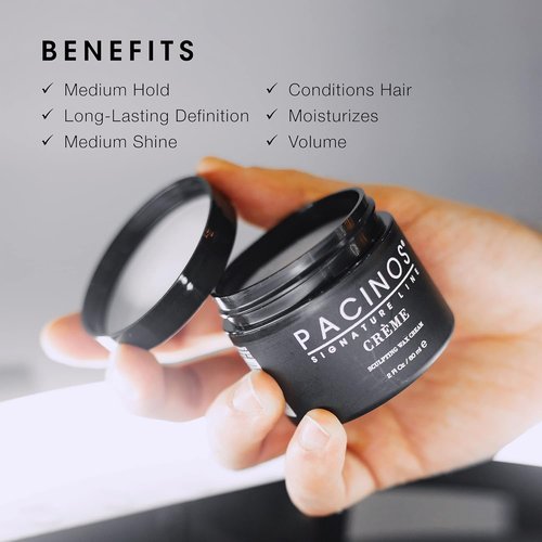 Pacinos Hair Sculpting Wax Cream - Water Soluble Medium Shine for Effortless Styling