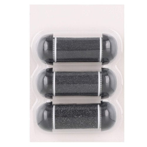 Electric Callus Remover Refill,Elmchee Perfect Refill 3 Different Replacement Rollers Rough Medium Fine Professional Feet Care Grinding Heads Pack of 3 (Black)