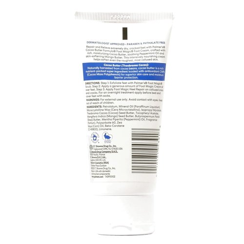 Palmer's Cocoa Butter Formula Foot Magic - Moisturizing Foot Cream with Peppermint Oil & Vitamin E | 2.1 Ounces