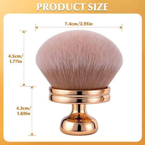 Extra Large Body Makeup Brush, Professional Self Tan Brush for Flawless Application, Wide Headed Body Bronzer & Leg Makeup Applicator, Streak-Free Blending Brush for Back & Arms (Gold)
